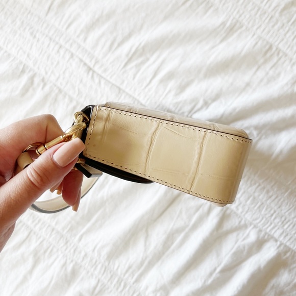 COACH Mini Grace Ivory Croc Shoulder & Crossbody Bag - Picture 4 of 7